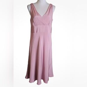 J. Crew Sophia Tricotine Silk Dress MOG MOB Wedding Guest Dusty Rose/Lilac Sz 8